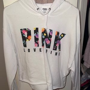 Victoria’s Secret PINK pullover hoodie with back cutout Size Medium